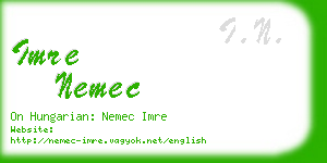 imre nemec business card